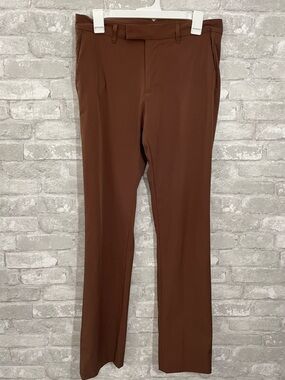 Italic Brown Straight-Leg Nylon Pants